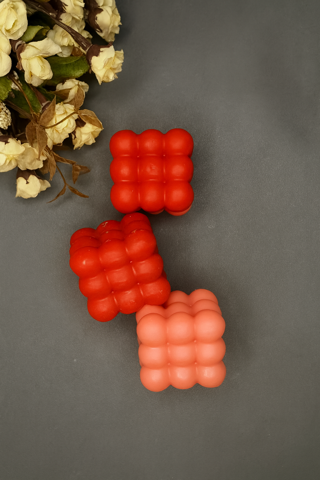 Bubble Pop Candle - Combo (Red & Pink) - Set of 3